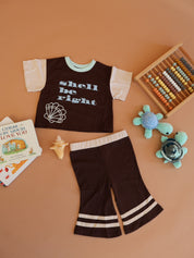 Bambino Flare Pants | Coco + Natural Cotton
