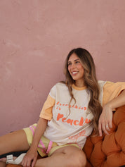 Morning Mantra Oversized Tee | Peachy