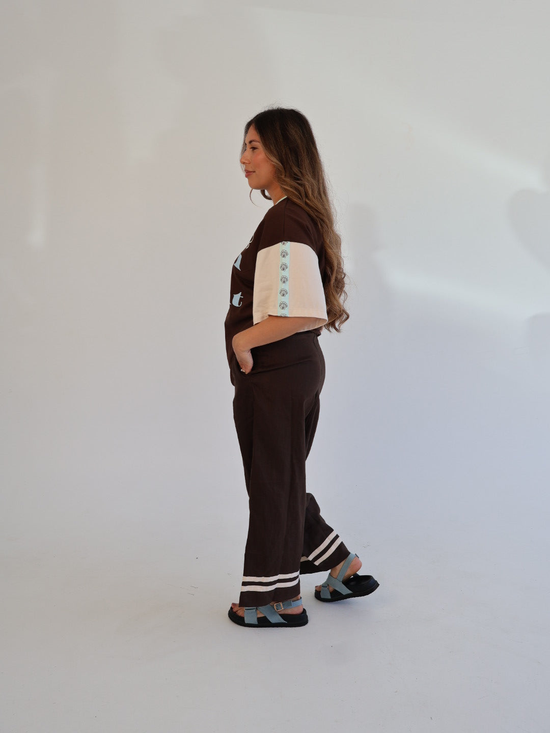 Freya Wide Leg Pants | Coco + Natural Linen