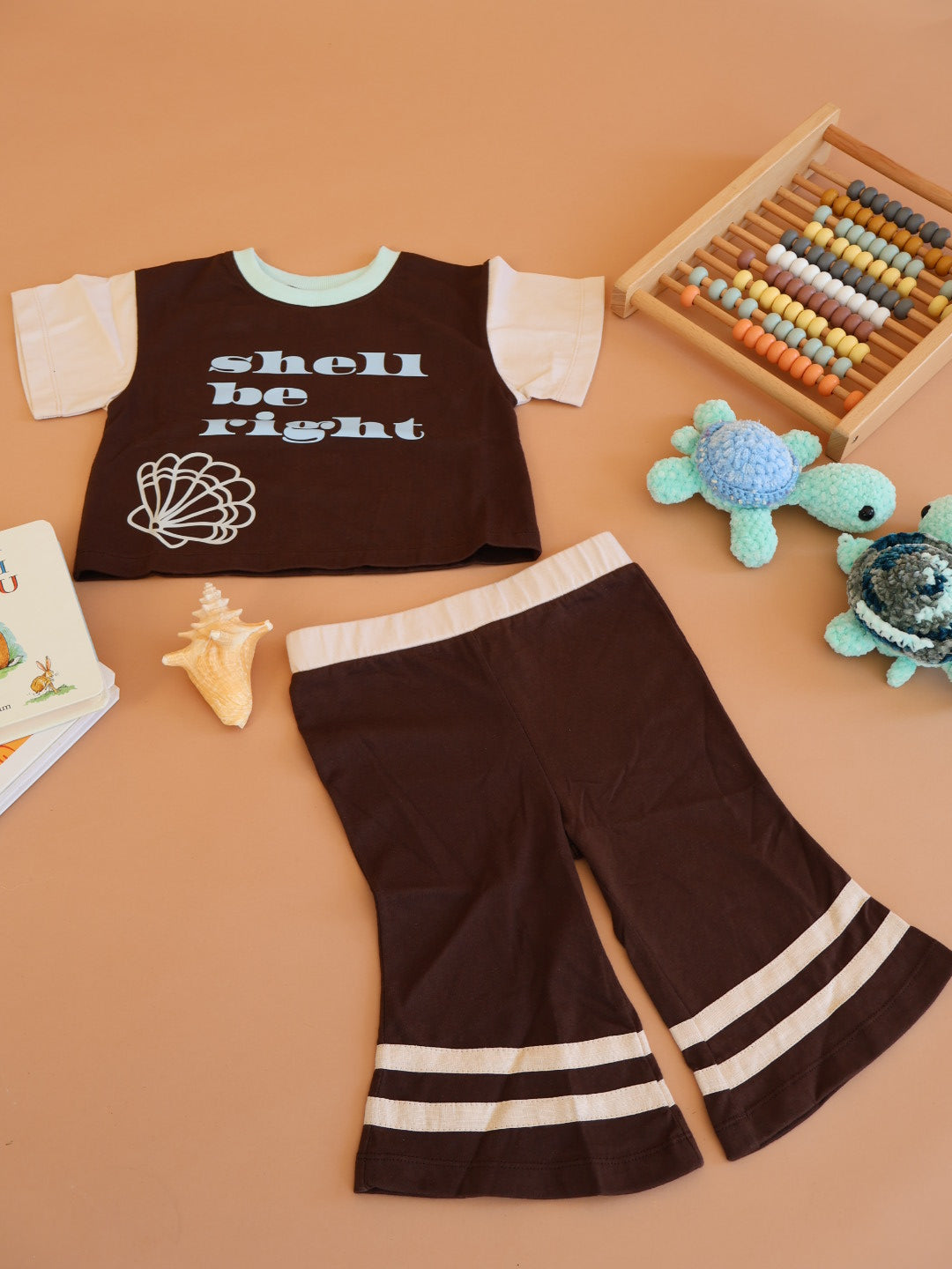 Bambino Flare Pants | Coco + Natural Cotton