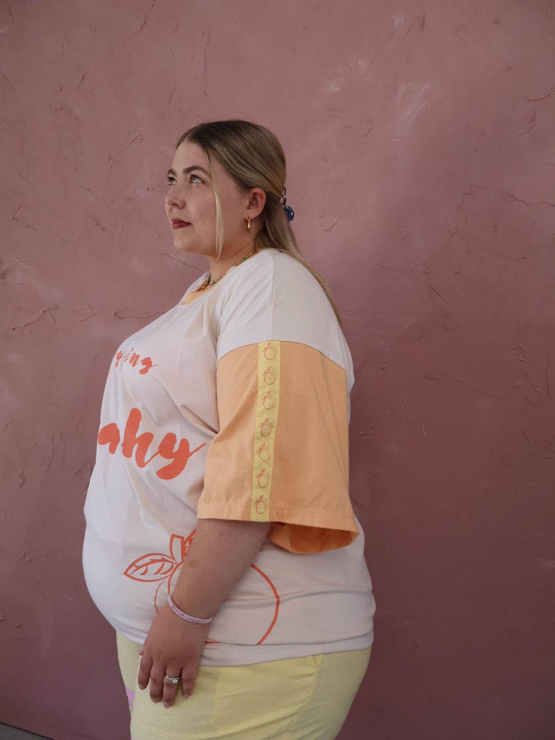 Morning Mantra Oversized Tee | Peachy
