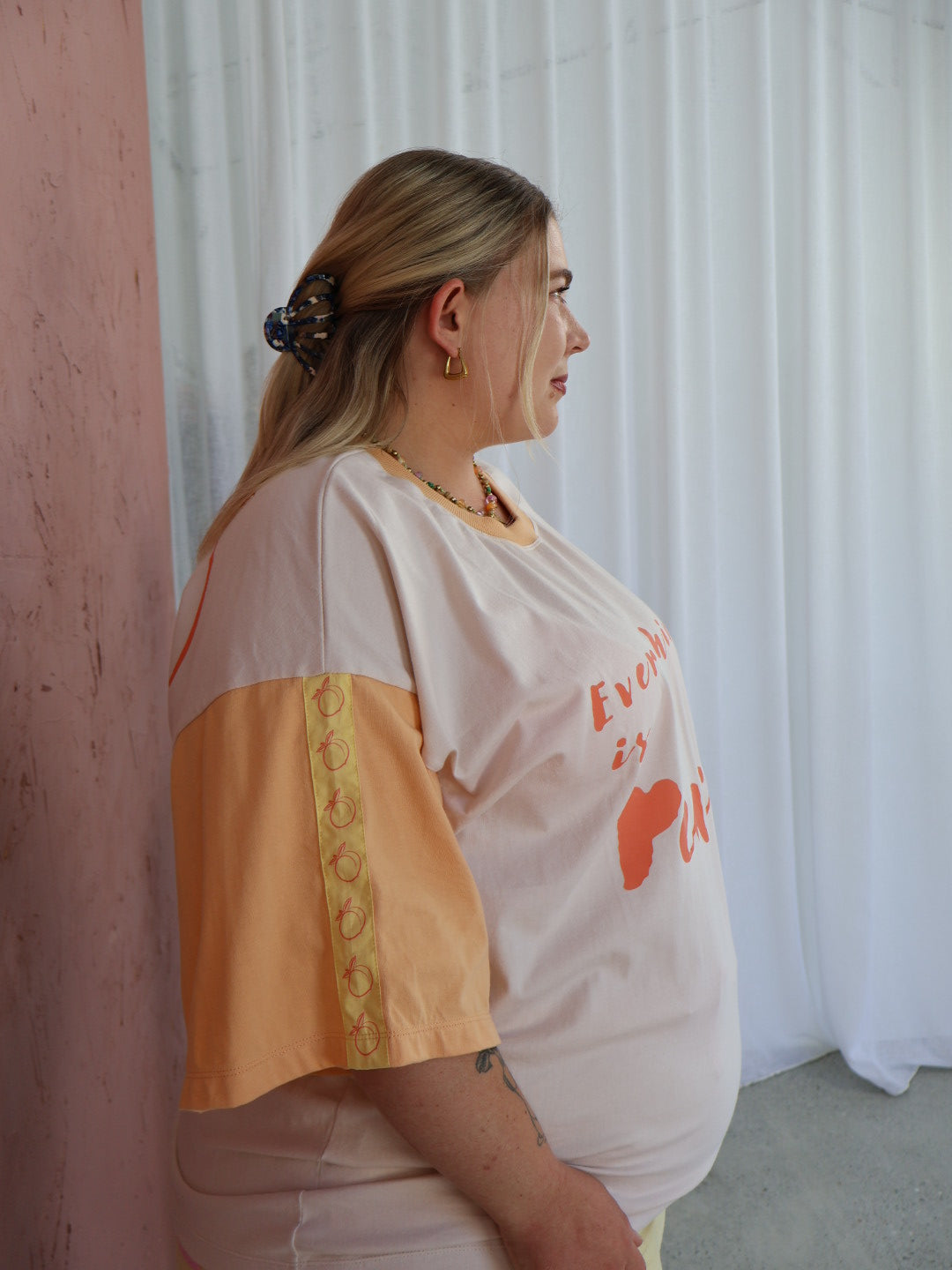 Morning Mantra Oversized Tee | Peachy