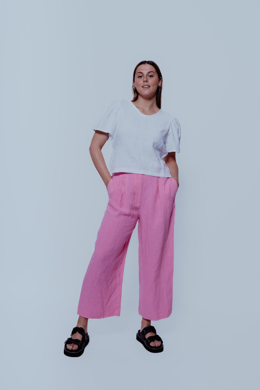 Linen Pants - Candy Pink